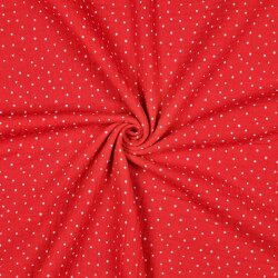 Musselin kleine Punkte - rot