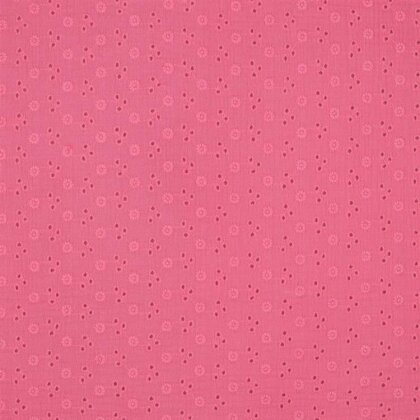Musselin Bestickt Blumen - pink