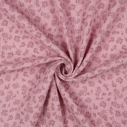 Musselin kleine Blümchen - rosa
