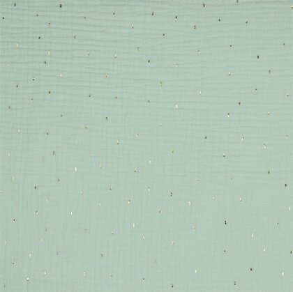 Musselin Gold Striche - softmint