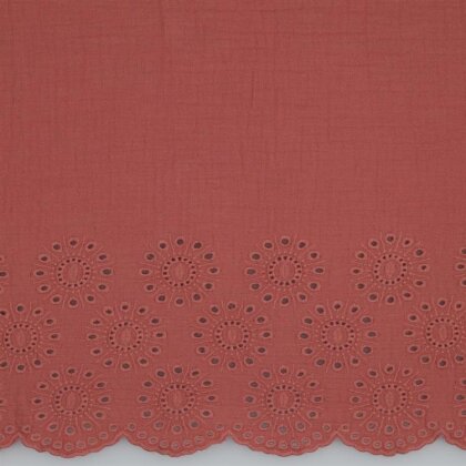 Musselin Bordüre einseitig - BLUSH