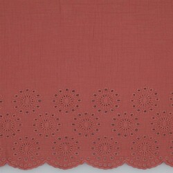 Musselin Bordüre einseitig - BLUSH