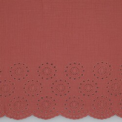 Musselin Bordüre einseitig - BLUSH