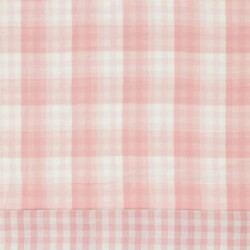 Doppelseitiger Musselin CHECKS - altrosa