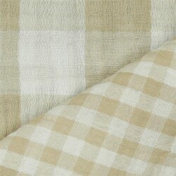 Doppelseitiger Musselin CHECKS - beige