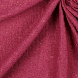 Musselin feine Glitzerpunkte - kirsche