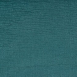 Musselin feine Glitzerpunkte - nilblau