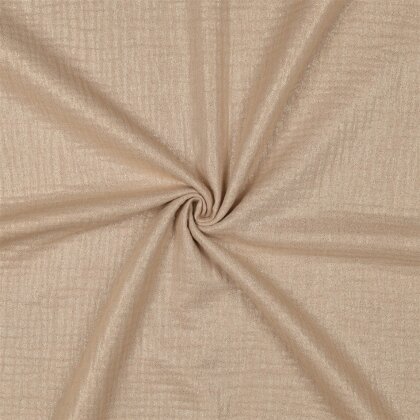 Musselin feine Glitzerpunkte - beige