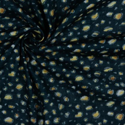 Musselin Digital Leo- schwarz