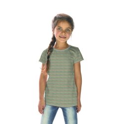 Baumwolljersey Neon  Punktekette - grau meliert