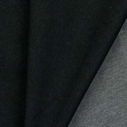 Baumwolljersey Jeans-Optik - schwarz