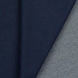 Baumwolljersey Jeans-Optik - dunkelblau