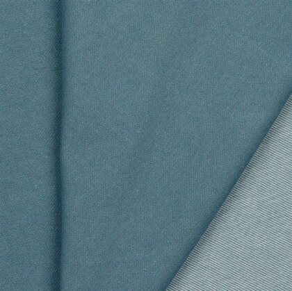 Baumwolljersey Jeans-Optik - blau/grau