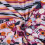 Baumwolljersey bunte Blockstreifen - pink