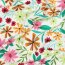 Baumwolljersey Digital Blumen - weiß
