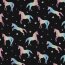 Baumwolljersey Digital Einhornliebe - schwarz