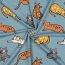 Baumwolljersey Katzen - schattenblau meliert