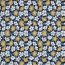 Baumwolljersey Glitzer Blumen - dunkelblau