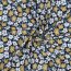 Baumwolljersey Glitzer Blumen - dunkelblau