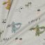 Baumwolljersey  Neon Drachen - creme meliert