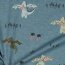 Baumwolljersey  Neon Drachen - schattenblau