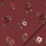 Baumwolljersey Digital Organic Blumen - rubinrot