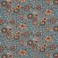 Baumwolljersey  Blumen - rauchblau
