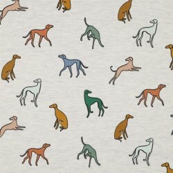Baumwolljersey  Hunde - creme