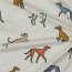 Baumwolljersey  Hunde - creme