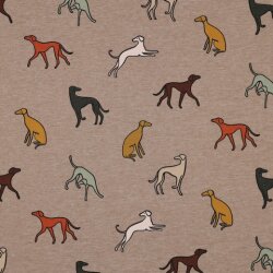 Baumwolljersey  Hunde - taupe