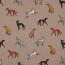 Baumwolljersey  Hunde - taupe