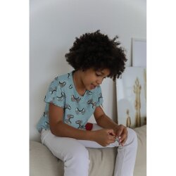 Baumwolljersey  Spielecontroller - creme meliert