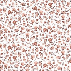 Baumwolljersey Digital Blumen - weiß/ malve