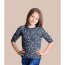 Baumwolljersey Digital Blumen - cognac