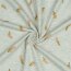 Baumwolljersey Glitzer Ferdern - creme meliert
