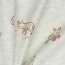Baumwolljersey Glitzer Birnen - creme meliert