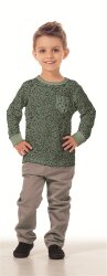 Baumwolljersey Punkte & Forman - steingrau/grau