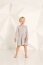 Baumwolljersey Glitzer Love - creme meliert