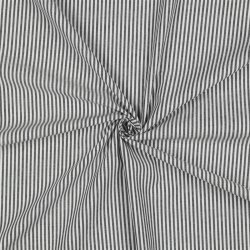 Baumwollpopeline Streifen 3mm, garngefärbt - schwarz