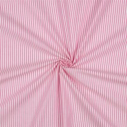 Baumwollpopeline Streifen 3mm, garngefärbt - fuchsia