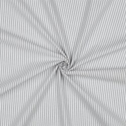 Baumwollpopeline Streifen 3mm, garngefärbt - grau