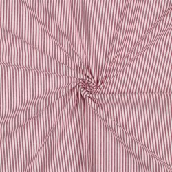 Baumwollpopeline Streifen 3mm, garngefärbt - beere