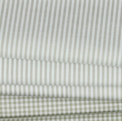 Baumwollpopeline Streifen 3mm, garngefärbt - sand