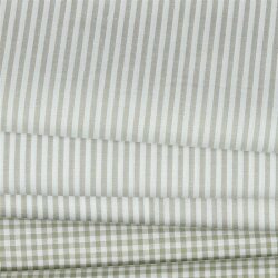 Baumwollpopeline Streifen 3mm, garngefärbt - sand