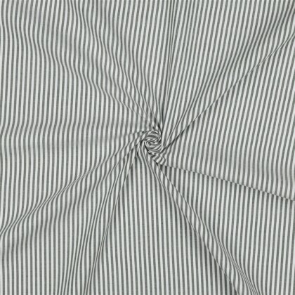 Baumwollpopeline Streifen 3mm, garngefärbt - dunkelgrün