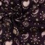Baumwollpopeline Glitzer Paisley - dunkelviolett