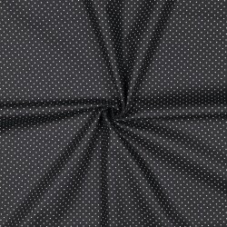 Baumwollpopeline 2mm Punkte - schwarz