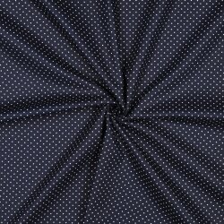 Baumwollpopeline 2mm Punkte - dunkelblau