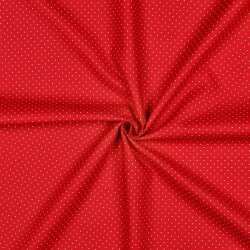 Baumwollpopeline 2mm Punkte - rot