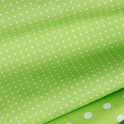 Baumwollpopeline 2mm Punkte - limette